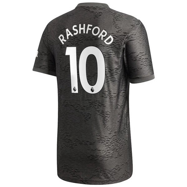 Camiseta Manchester United NO.10 Rashford Segunda equipo 2020-2021 Negro